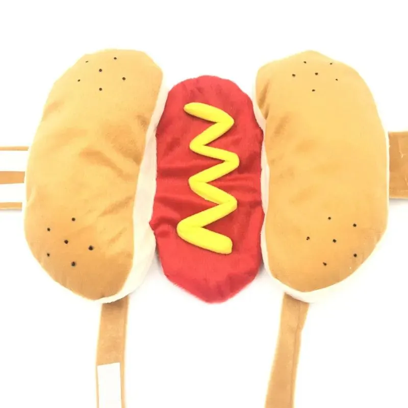 <p style="font-weight: 400;">Transformez votre toutou en un hotdog délicieux avec ce costume pour chien en design craquant et adorable. </p> <p style="font-weight: 400;"><span style="font-weight: 400;">Que ce soit pour les fêtes, les anniversaires ou les séances photo, il fera sensation et attirera l’attention et l’amour de tous. </span> [cg_accordion title="Matériau"] Polyester [/cg_accordion] [cg_accordion title="Avantage"]</p> <ul style="font-weight: 400;"> <li>Ce déguisement pour chien hotdog ajoute une touche mignonne au look de votre canin, attirant beaucoup d’amour et d’attention des autres </li> <li>Polyvalent pour toutes les occasions festives, partageant des moments hilarants sur les réseaux sociaux </li> <li>Polyester assure une sensation de confort et un maintien de forme </li> <li>Doté d’une fermeture auto-agrippant, il pourra d’être facile à presser ensemble ou se détacher [/cg_accordion] [custom_combined_shortcode title=" Guide de tailles" id="35082"] [cg_accordion title="Livraison"] La livraison s’effectuera dans un délai de 7 à 28 jours ouvrables dès la validation de votre commande. <span lang="FR"> </span>[/cg_accordion][cg_accordion title="Retour"] Si, pour quelque raison que ce soit, vous n'êtes pas pleinement satisfait, une demande de retour serait possible dans les 14 jours suivant la réception.[/cg_accordion]</li> </ul>
