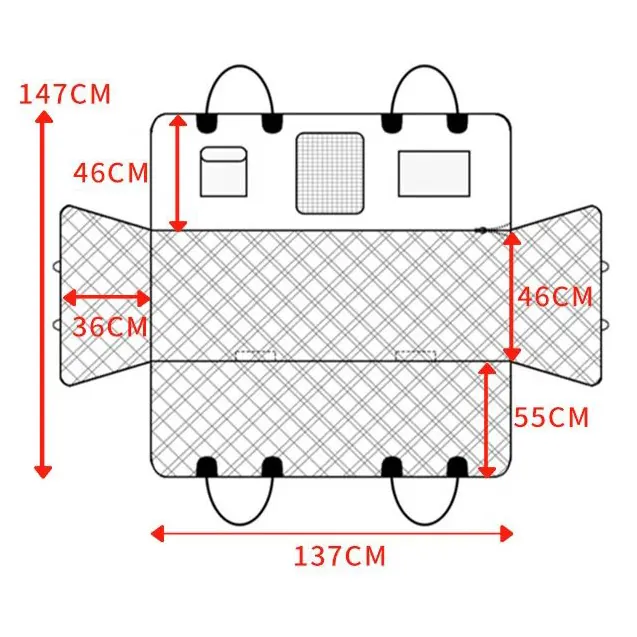<p style="font-weight: 400;">Offrez à votre canin un voyage confortable, paisible et sécurisé avec notre protection voiture chien. </p> <p style="font-weight: 400;"><span style="font-weight: 400;"> Conçue pour les longs trajets, c’est également un siège imperméable créant un confort moelleux pour lui. Pratique et facile à installer, elle vous permet de profiter de chaque moment en toute tranquillité. </span> [cg_accordion title="Matériau"] Oxford + Éponge + PVC [/cg_accordion] [cg_accordion title="Avantage"]</p> <ul style="font-weight: 400;"> <li>C’est une protection chien voiture ce qui est facilement installée sur le siège arrière pour le confort de votre canin pendant les trajets </li> <li>Confortable et imperméable grâce à sa façade en oxford avec rembourrage en éponge </li> <li>Lien à glissière entre les sièges avant et arrière crée une facilité lors de son usage </li> <li>Boucle, sac de rangement, maille PVC, poche pad et ouverture pour la ceinture de sécurité ajoutent une praticité d’utilisation </li> <li>Facilité de pliage permet un rangement pratique [/cg_accordion] [custom_combined_shortcode title=" Guide de tailles" id="34573"] [cg_accordion title="Livraison"] La livraison s’effectuera dans un délai de 7 à 28 jours ouvrables dès la validation de votre commande. <span lang="FR"> </span>[/cg_accordion][cg_accordion title="Retour"] Si, pour quelque raison que ce soit, vous n'êtes pas pleinement satisfait, une demande de retour serait possible dans les 14 jours suivant la réception.[/cg_accordion]</li> </ul>