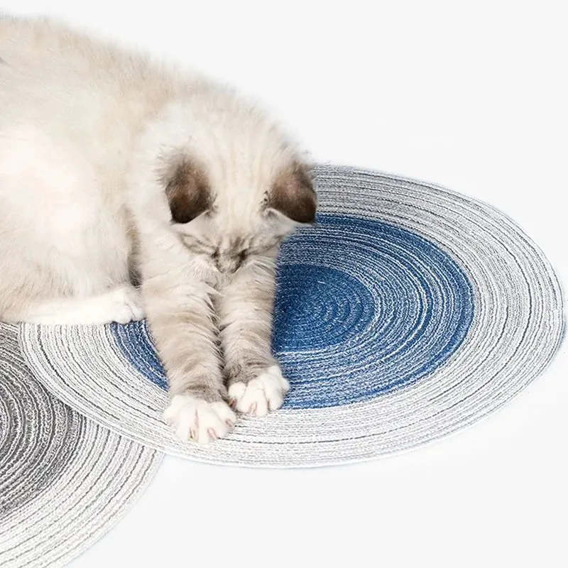 Lit Griffoir Pour Chat Ovale - 2 En 1 Couchage Et Grattage, Sisal, 41x31x10 Cm, Antidérapant