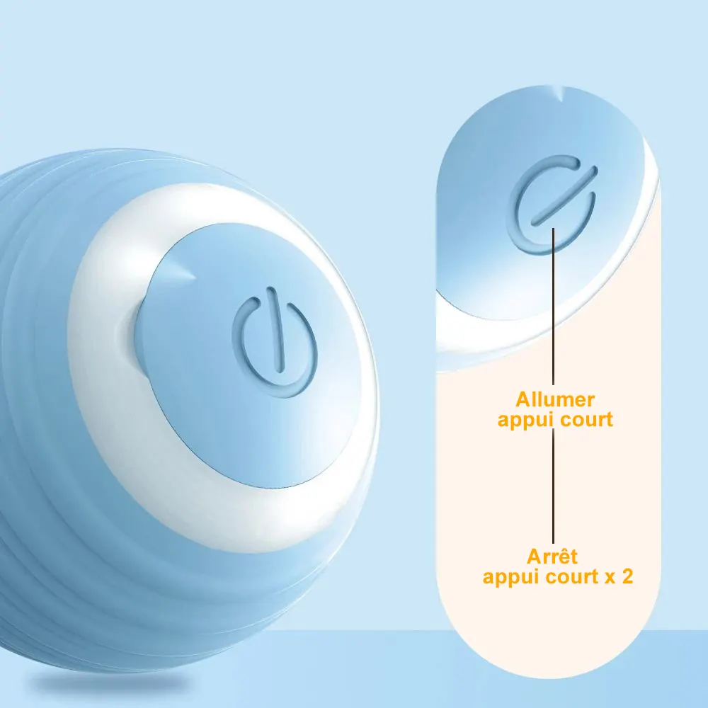<p style="font-weight: 400;">Offrez à votre félin des instants de bonheur avec cette balle interactive chat !</p> <p style="font-weight: 400;"><span style="font-weight: 400;">La silicone crée une sécurité optimale, une légèreté ultime et une utilisation durable. C’est également son compagnon intelligent pour qu’il puisse se divertir tout seul heureusement en soulageant le stress et la solitude. </span> [cg_accordion title="Matériau"] Plastique + Silicone [/cg_accordion] [cg_accordion title="Avantage"]</p> <ul style="font-weight: 400;"> <li>Il s’agit d’une balle pour chat auto-roulante stimulant sa compétence naturelle de chasse et curiosité</li> <li>Capteur tactile intégré pour l’activation et la veille faciles</li> <li>Mouvement avec inversion automatique en cas d’obstacles</li> <li>Plastique enveloppé de silicone est douce et léger qui résistante également aux morsures</li> <li>Design avec bruit réduit & rebond lent</li> <li>Rechargeable via USB Type-C (Une fois de charge pour env. 3H de jeu)</li> <li>Aide à soulager le stress et la solitude [/cg_accordion] [cg_accordion title="Taille"] Diamètre : 4,2 cm [/cg_accordion] [cg_accordion title="Livraison"] La livraison s’effectuera dans un délai de 7 à 28 jours ouvrables dès la validation de votre commande. <span lang="FR"> </span>[/cg_accordion][cg_accordion title="Retour"] Si, pour quelque raison que ce soit, vous n'êtes pas pleinement satisfait, une demande de retour serait possible dans les 14 jours suivant la réception. [/cg_accordion]</li> </ul>