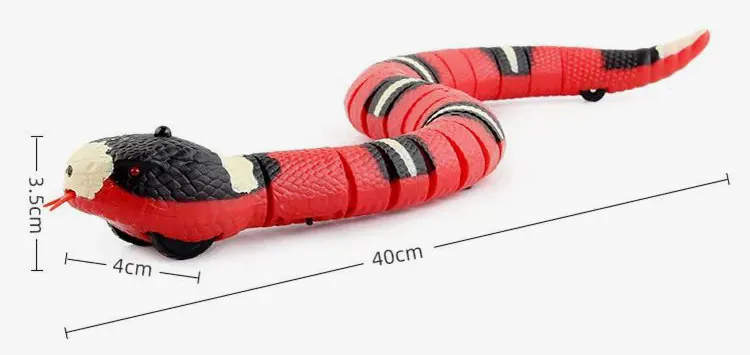 <p class="whitespace-normal break-words"><strong>Stimulez l'instinct naturel de votre chat avec ce jouet serpent interactif</strong></p> <p class="whitespace-normal break-words">Ce jouet chat en forme de serpent transforme chaque séance de jeu en véritable partie de chasse. Grâce à ses mouvements réalistes en S et sa détection intelligente, il s'adapte à l'environnement et évite automatiquement les obstacles en changeant de direction.</p> <p class="whitespace-normal break-words"><strong>Un jouet autonome qui divertit votre félin pendant des heures</strong></p> <p class="whitespace-normal break-words">Votre chat s'ennuie lorsque vous êtes absent ? Ce serpent interactif se déclenche au toucher et rampe de manière imprévisible pour captiver l'attention de votre animal. Sa langue mobile et ses yeux LED rouges clignotants renforcent le réalisme et stimulent la curiosité naturelle des félins. Idéal pour les chats qui passent beaucoup de temps seuls à la maison.</p> <p class="whitespace-normal break-words"><strong>Conception durable et rechargeable</strong></p> <p class="whitespace-normal break-words">Fabriqué en plastique ABS résistant aux griffures et aux morsures, ce jouet pour chat est conçu pour durer. Le système de recharge USB permet environ 60 minutes de jeu après seulement 30 minutes de charge. Fini les piles jetables : une solution économique et écologique pour le divertissement de votre compagnon.</p> <p class="whitespace-normal break-words"><strong>Caractéristiques techniques :</strong></p> <ul class="[&:not(:last-child)_ul]:pb-1 [&:not(:last-child)_ol]:pb-1 list-disc space-y-2.5 pl-7"> <li class="whitespace-normal break-words">Mouvements en S avec inversion automatique devant obstacles</li> <li class="whitespace-normal break-words">Langue mobile et yeux LED pour un réalisme optimal</li> <li class="whitespace-normal break-words">Stimule l'instinct de chasse et réduit le stress</li> <li class="whitespace-normal break-words">Rechargeable via câble USB inclus (30mn charge = 60mn jeu)</li> <li class="whitespace-normal break-words">Matériau : Plastique ABS durable</li> <li class="whitespace-normal break-words">Convient aux chats de toutes tailles, même en présence de plusieurs félins</li> </ul> <p class="whitespace-normal break-words">Ce jouet serpent interactif aide à maintenir votre chat actif physiquement et mentalement, réduisant ainsi les comportements destructeurs liés à l'ennui comme le griffage des meubles.</p> <p style="font-weight: 400;">[cg_accordion title="Matériau"] Plastique + Câble USB [/cg_accordion] [cg_accordion title="Avantage"]</p> <ul style="font-weight: 400;"> <li>C’est un serpent interactif pour chat auto-rampant</li> <li>Mouvements en S avec inversion automatique en cas d’obstacles</li> <li>Langue glisse & queue se balance pour un réalisme accru et une joie supplémentaire</li> <li>Stimule la compétence naturelle de chasse et la curiosité de votre félin</li> <li>Aide à soulager le stress et la solitude, surtout pendant votre absence</li> <li>Convient à un chat seul ou à plusieurs ensembles</li> <li>Rechargeable via USB (Env. 30mn de charge pour 60mn de jeu) [/cg_accordion] [custom_combined_shortcode title=" Guide de tailles" id="32077"] [cg_accordion title="Livraison"] La livraison s’effectuera dans un délai de 7 à 28 jours ouvrables dès la validation de votre commande. <span lang="FR"> </span>[/cg_accordion][cg_accordion title="Retour"] Si, pour quelque raison que ce soit, vous n'êtes pas pleinement satisfait, une demande de retour serait possible dans les 14 jours suivant la réception.[/cg_accordion]</li> </ul>