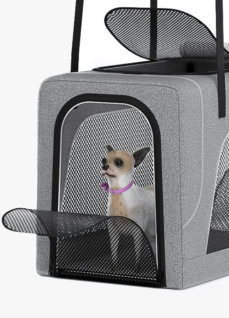<p style="font-weight: 400;">Offrez à vos félins l’exploration du monde avec style grâce à notre poussette pour chat !</p> <p style="font-weight: 400;"><span style="font-weight: 400;"> Le design en double couche leur permet de profiter de l’extérieur en toute sécurité, que ce soit pour les balades en villes ou les escapades à la compagne. </span> [cg_accordion title="Matériau"] Lin + Oxford + Caoutchouc + Inox [/cg_accordion] [cg_accordion title="Avantage"]</p> <ul style="font-weight: 400;"> <li>Cette poussette chat à deux compartiments est parfaite pour les foyers comptant plusieurs chats</li> <li>Facilité de pliage par un clic permet un rangement pratique</li> <li>Design en maille avec fenêtres assure une circulation d’air adéquate, vous permettant de rester en contact visuel</li> <li>Poches ajoutent du rangement pratique</li> <li>Freins des roues arrière assurant une conduite stable en toute sécurité (sur divers sols)</li> <li>Roues avant pivotante à 360° offrant une conduite fluide et aisée (tout terrain)</li> <li>Combinaison de lin et d’oxford est confort, respirant qui résistante également aux rayures [/cg_accordion] [custom_combined_shortcode title=" Guide de tailles" id="34325"] [cg_accordion title="Livraison"] La livraison s’effectuera dans un délai de 7 à 28 jours ouvrables dès la validation de votre commande. <span lang="FR"> </span>[/cg_accordion][cg_accordion title="Retour"] Si, pour quelque raison que ce soit, vous n'êtes pas pleinement satisfait, une demande de retour serait possible dans les 14 jours suivant la réception.[/cg_accordion]</li> </ul>