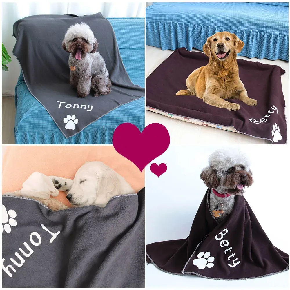 <p style="font-weight: 400;">Cette couverture chien, vous permet de chouchouter votre canin dans la manière personnalisée !</p> <p style="font-weight: 400;"><span style="font-weight: 400;">Que ce soit pour les moments de détente, après la douche, la natation ou simplement comme la protection voiture, votre chien sera mis en protection dédiée, procurant son pur bonheur ! </span> [cg_accordion title="Matériau"] Polaire [/cg_accordion] [cg_accordion title="Avantage"]</p> <ul style="font-weight: 400;"> <li>Cette couverture pour chien est polyvalente pour tous les moments de détente (dormir/faire une sieste/se reposer…), après la baignade ou simplement comme protection siège d’auto</li> <li>Polaire assure une sensation moelleuse et un confort optimal</li> <li>Personnalisation avec son nom bordé pour ajoute une touche unique [/cg_accordion] [custom_combined_shortcode title=" Guide de tailles" id="35481"] [cg_accordion title="Livraison"] Veuillez noter que votre commande sera fabriquée sur mesure. Le délai de livraison est donc de 7 à 28 jours ouvrables à compter de sa validation. <span lang="FR"> </span>[/cg_accordion][cg_accordion title="Retour"] Si, pour quelque raison que ce soit, vous n'êtes pas satisfait de votre commande, il vous suffit de nous la renvoyer dans les 30 jours suivant sa réception (les produits personnalisés ne sont pas couverts par cette politique de retour et de remboursement). [/cg_accordion]</li> </ul>