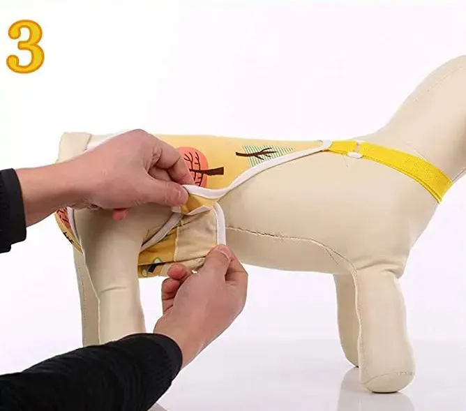 <p style="font-weight: 400;">Cette couche pour chien protège votre canin avec un confort hygiénique optimal. </p> <p style="font-weight: 400;"><span style="font-weight: 400;"> Que ce soit pour l’incontinence, les promenades pendant la période de chaleur pour les mâles, ou pour la gestion menstruelle ou les promenades anti-harcèlement pour les femelles, la salopette en pur coton crée un soin confortable et un look mignon, attirant beaucoup d’amour de la part des autres. </span> [cg_accordion title="Matériau"] Coton [/cg_accordion] [cg_accordion title="Avantage"]</p> <ul style="font-weight: 400;"> <li>Cette couche pour chien offre une protection hygiénique optimal, parfaite pour la période menstruelle, l’incontinence et les promenades </li> <li>Élimine les problèmes des chiots non entraînés, des femelles en saison, des chiens incontinents et des mictions excitables </li> <li>Coton offre un confort optimal, une respirabilité ultime et une légèreté parfaite </li> <li>Coussin en tissu de maille intérieur est résistant à la corrosion, offrant une utilisation durable </li> <li>Possible de placer un tampon menstruel ou un tissu adhésif dedans pour une protection supplémentaire </li> <li>Doté d’une fermeture auto-agrippant, il pourra d’être facile à presser ensemble ou se détacher, ainsi ajustable en fonction de tour de sa taille </li> <li>Bretelles réglables pour un maintien en place sans serrer [/cg_accordion] [custom_combined_shortcode title=" Guide de tailles" id="36923"] [cg_accordion title="Livraison"] La livraison s’effectuera dans un délai de 7 à 28 jours ouvrables dès la validation de votre commande. <span lang="FR"> </span>[/cg_accordion][cg_accordion title="Retour"] Si, pour quelque raison que ce soit, vous n'êtes pas pleinement satisfait, une demande de retour serait possible dans les 14 jours suivant la réception.[/cg_accordion]</li> </ul>