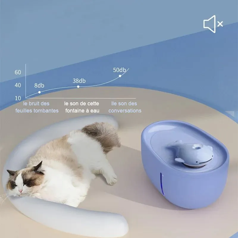 <p style="font-weight: 400;">Donnez à votre canin une expérience d’eau sécurisée avec cette fontaine à eau chien design très mignon ! </p> <p style="font-weight: 400;"><span style="font-weight: 400;"> Que ce soit pour une utilisation quotidienne à la maison ou pendant vos courtes absences, une grande de capacité au 2 litre crée une hydratation hebdomadaire constante, procurant son pur bonheur. La conception silencieuse assure également des nuits paisibles pour vous ! </span> [cg_accordion title="Matériau"] Plastique PP [/cg_accordion] [cg_accordion title="Avantage"]</p> <ul style="font-weight: 400;"> <li>Cette fontaine à eau pour chien est équipée d’un système de circulation d’eau avec filtration haute densité, assurant une source vivante </li> <li>Réservoir de 2000 ml avec fenêtre visuelle, permettant les utilisations en toutes occasions </li> <li>Riche en oxygène, incitant à boire davantage et évitant des problèmes de santé urinaire </li> <li>Double réduction des chocs et du bruit avec pal de ventilateur à suspension magnétique et pompe silencieux </li> <li>USB basse tension 5V assure une sécurité électrique optimale et est compatible avec différents types d’adaptateurs (adaptateur non inclus) </li> <li>Plastique PP pour une utilisation durable en toute sécurité [/cg_accordion] [custom_combined_shortcode title=" Guide de tailles" id="35826"] [cg_accordion title="Livraison"] La livraison s’effectuera dans un délai de 7 à 28 jours ouvrables dès la validation de votre commande. <span lang="FR"> </span>[/cg_accordion][cg_accordion title="Retour"] Si, pour quelque raison que ce soit, vous n'êtes pas pleinement satisfait, une demande de retour serait possible dans les 14 jours suivant la réception.[/cg_accordion]</li> </ul>