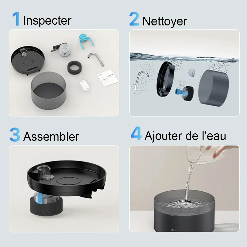 <p style="font-weight: 400;">Cette fontaine à eau chien, avec capteur infrarouge en option, vous permet de donner à votre canin une hydratation fraîche et sécurisée ! </p> <p style="font-weight: 400;"><span style="font-weight: 400;">Que ce soit pour un usage quotidien à la maison ou pendant vos courtes absences, la grande capacité de 2 litre avec capteur garantit une source vivante qui s’active automatiquement, procurant son pur bonheur. La combinaison de la pompe silencieuse et des cours d’eau réduisant le bruit assure des nuits paisibles pour vous ! </span> [custom_combined_shortcode title=" Matériau" id="35953"] [cg_accordion title="Avantage"]</p> <ul style="font-weight: 400;"> <li>Dotée d’un système de circulation d’eau avec multi-filtration, cette fontaine à eau pour chien assure une source vivante </li> <li>Riche en oxygène, incitant à boire davantage et évitant des problèmes de santé urinaire </li> <li>Filtre éponge haute densité aide à éliminer les particules super fines </li> <li>Réduction du bruit selon pompe et robinet spécialement conçu pour être silencieux </li> <li>Capteur infrarouge optionnel garantit une utilisation pratique et écologique (Lorsque votre chien s’approche, l’eau coule automatiquement, au contraire, lorsqu’il s’éloigne, l’eau s’arrête une minute après) </li> <li>Réservoir de 2L permet l’utilisation jusqu’à 6 jours </li> <li>USB basse tension 5V assure une sécurité électrique optimale et est compatible avec différents types d’adaptateurs (adaptateur non inclus) </li> <li>Plastique PC alimentaire pour une utilisation durable en toute sécurité [/cg_accordion] [custom_combined_shortcode title=" Guide de tailles" id="35951"] [cg_accordion title="Livraison"] La livraison s’effectuera dans un délai de 7 à 28 jours ouvrables dès la validation de votre commande. <span lang="FR"> </span>[/cg_accordion][cg_accordion title="Retour"] Si, pour quelque raison que ce soit, vous n'êtes pas pleinement satisfait, une demande de retour serait possible dans les 14 jours suivant la réception. [/cg_accordion]</li> </ul>