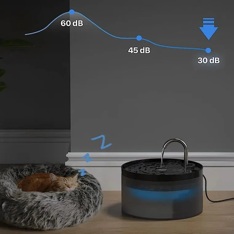 <p style="font-weight: 400;">Cette fontaine à eau chien, avec capteur infrarouge en option, vous permet de donner à votre canin une hydratation fraîche et sécurisée ! </p> <p style="font-weight: 400;"><span style="font-weight: 400;">Que ce soit pour un usage quotidien à la maison ou pendant vos courtes absences, la grande capacité de 2 litre avec capteur garantit une source vivante qui s’active automatiquement, procurant son pur bonheur. La combinaison de la pompe silencieuse et des cours d’eau réduisant le bruit assure des nuits paisibles pour vous ! </span> [custom_combined_shortcode title=" Matériau" id="35953"] [cg_accordion title="Avantage"]</p> <ul style="font-weight: 400;"> <li>Dotée d’un système de circulation d’eau avec multi-filtration, cette fontaine à eau pour chien assure une source vivante </li> <li>Riche en oxygène, incitant à boire davantage et évitant des problèmes de santé urinaire </li> <li>Filtre éponge haute densité aide à éliminer les particules super fines </li> <li>Réduction du bruit selon pompe et robinet spécialement conçu pour être silencieux </li> <li>Capteur infrarouge optionnel garantit une utilisation pratique et écologique (Lorsque votre chien s’approche, l’eau coule automatiquement, au contraire, lorsqu’il s’éloigne, l’eau s’arrête une minute après) </li> <li>Réservoir de 2L permet l’utilisation jusqu’à 6 jours </li> <li>USB basse tension 5V assure une sécurité électrique optimale et est compatible avec différents types d’adaptateurs (adaptateur non inclus) </li> <li>Plastique PC alimentaire pour une utilisation durable en toute sécurité [/cg_accordion] [custom_combined_shortcode title=" Guide de tailles" id="35951"] [cg_accordion title="Livraison"] La livraison s’effectuera dans un délai de 7 à 28 jours ouvrables dès la validation de votre commande. <span lang="FR"> </span>[/cg_accordion][cg_accordion title="Retour"] Si, pour quelque raison que ce soit, vous n'êtes pas pleinement satisfait, une demande de retour serait possible dans les 14 jours suivant la réception. [/cg_accordion]</li> </ul>