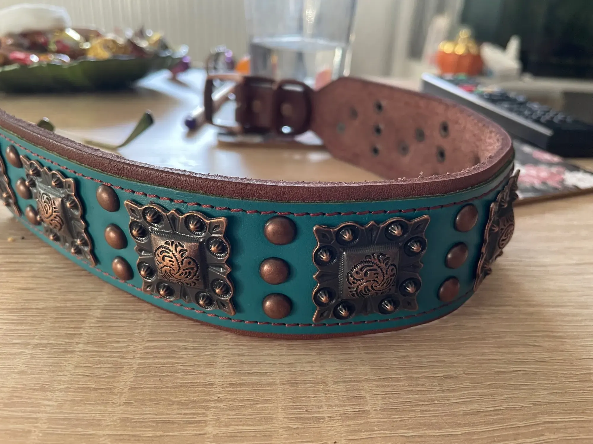 Collier Cuir Chien Bohème photo review