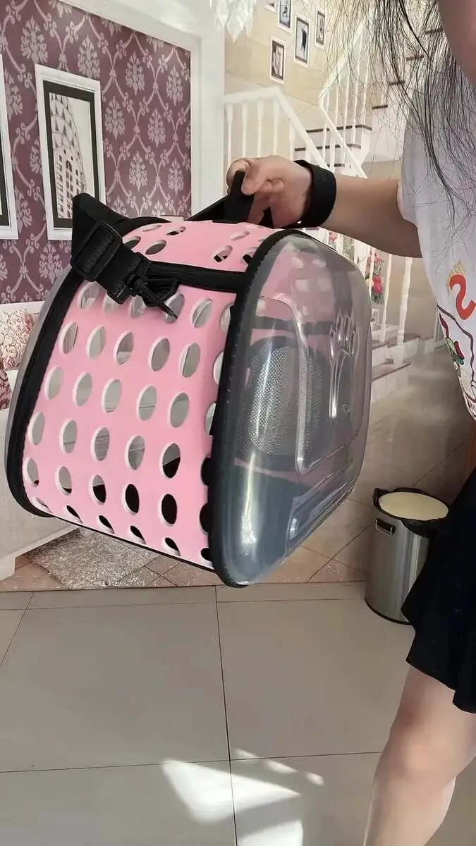Sac Bulle Chat Rose photo review