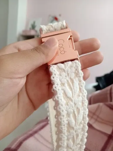Laisse & Collier de Chien Personnalisé Dentelle Fleur photo review