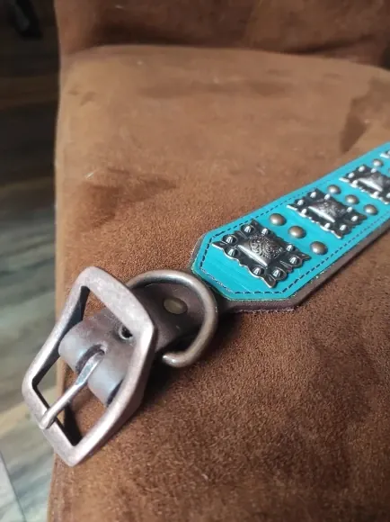 Collier Cuir Chien Bohème photo review