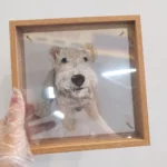 Portrait personnalisé en 3D d'un Schnauzer, vivant et détaillé.