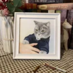 dessin-au-crayon-couleur-chat-british-shorthair Dessin au crayon couleur d'un chat British Shorthair