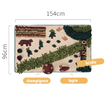 Pourquoi mon chien aboie autant ? Tapis de fouille chien grand modèle forêt pour stimuler mentalement les chiens qui aboient par ennui