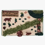 Tapis de fouille XXL pour chien au style forestier, parfait pour stimuler l'esprit du chien.