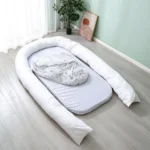 Structure du coussin pour chien déhoussé : boudin de rebord et matelas intérieur