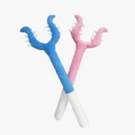 Jouets pour chat en fourche peluche bleue et rose