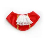 Vue de face du bandana de pirate pour chat