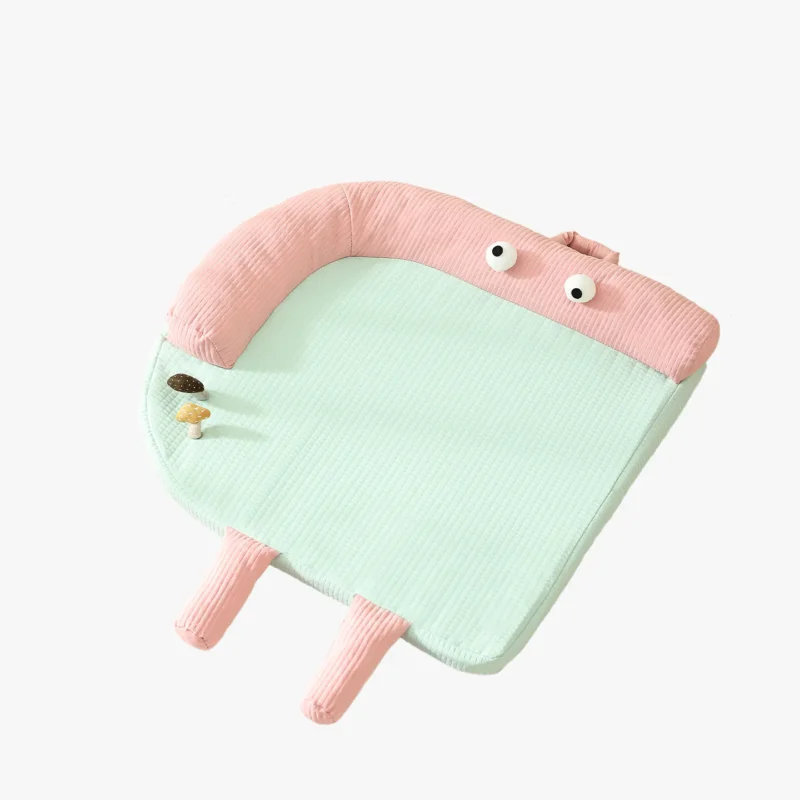 Coussin pour chien déhoussable au design cartoon vert et rose