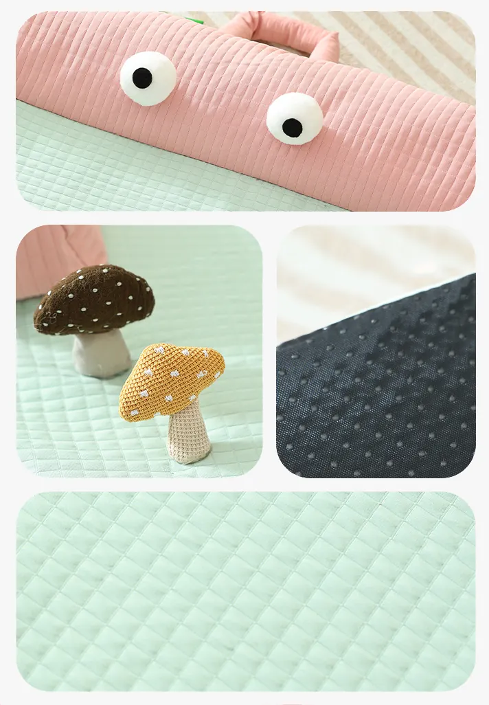 Détails du coussin pour chien mignon avec poignée, oreiller et tissu