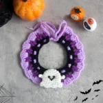 Bandana violet pour déguisement de chat d’Halloween