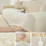 Housse de canapé à motif beige pour chat