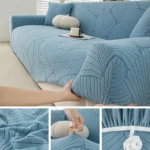 Housse de canapé à motif bleu pour chat