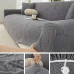 Housse de canapé à motif gris foncé pour chat