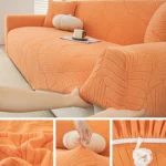Housse de canapé à motif orange pour chat