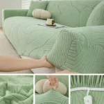 Housse de canapé à motif vert pour chat