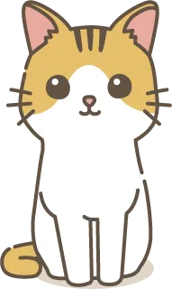 Chat assis avec queue enroulée autour du corps montrant calme et observation