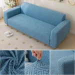 Housse Canapé Anti-Griffes Chat Extensible - Protection Lavable bleu