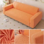 Housse Canapé Anti-Griffes Chat Extensible - Protection Lavable orange