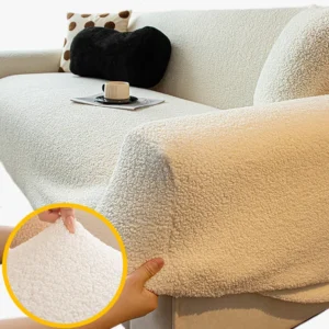 Housse Canapé Peluche Épaissie Anti-Griffure Chat - Douceur Laine