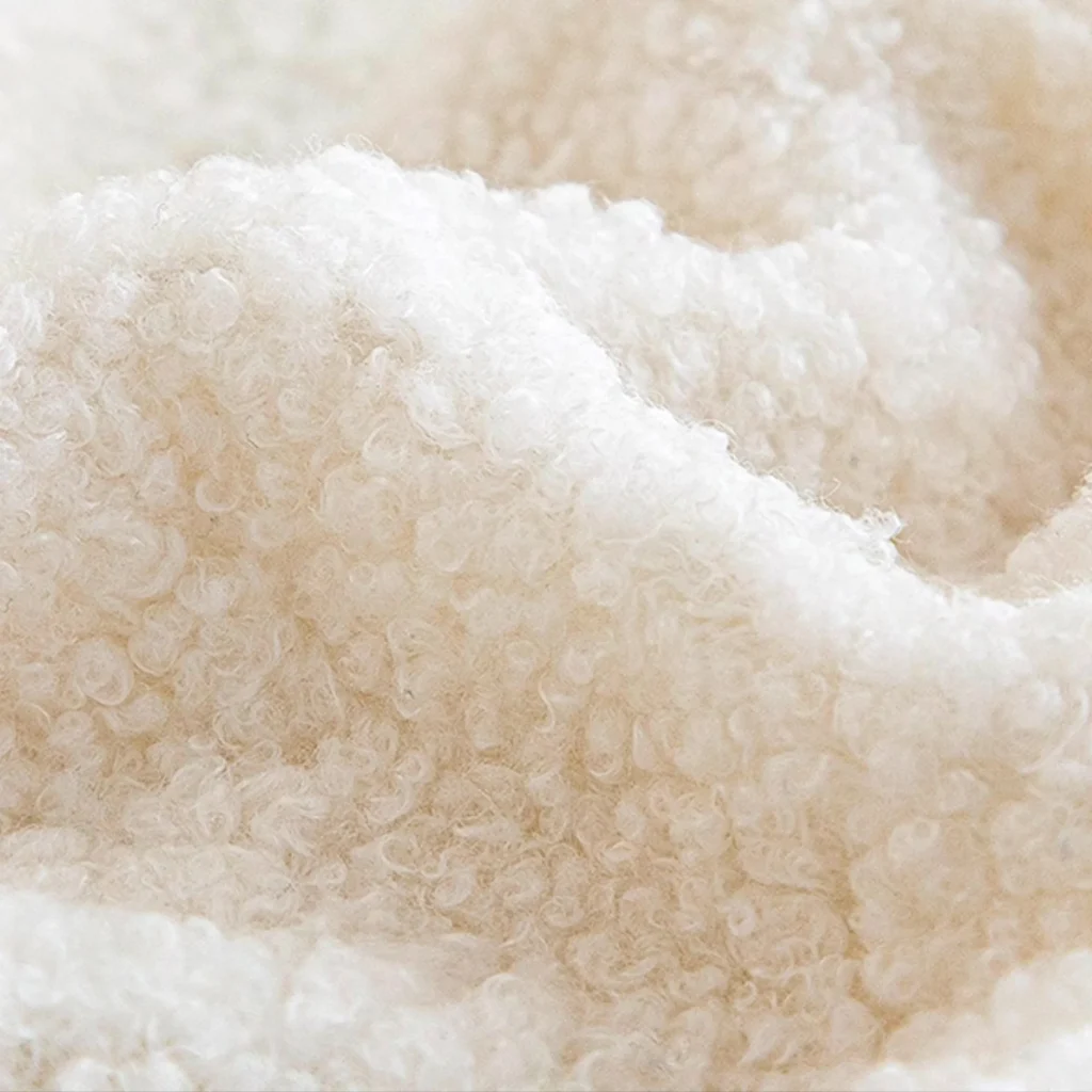 Tissu bouclette épais et moelleux