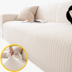 Housse Canapé Anti-Griffes Granulés Velours Installation Rapide