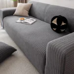 Housse-Canapé-Anti-Griffes-Granulés-Velours-Installation-Rapide-gris-chic Housse Canapé Anti-Griffes Granulés Velours Installation Rapide gris