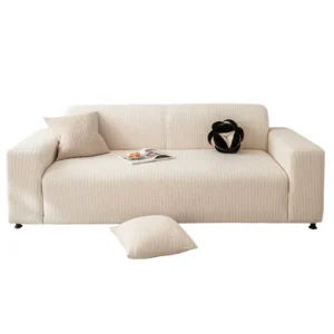 Housse Canapé Anti Griffes 3 places chic beige