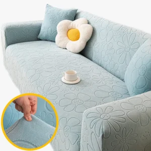 Housse Canapé Extensible Motif Floral Jacquard - Universelle 4 Saisons Anti-Griffure | 9 Coloris