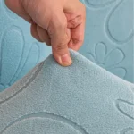 Housse Canapé Extensible Motif Floral Jacquard - Universelle 4 Saisons Anti-Griffure bleu tissu detail