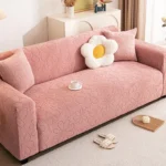 Housse Canapé Extensible Motif Floral Jacquard - Universelle 4 Saisons Anti-Griffure rose