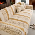 Housse-Canapé-Polaire-Anti-Griffures-Douce -Épaisse-orange-blanc Housse Canapé Polaire Épaisse Anti-Griffures Chat blanc orange