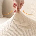 Housse de Canapé Velours Jacquard Extensible