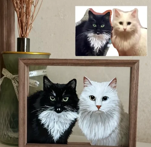 Click to view full screen Portrait Chat Personnalisé 3D Authentique photo review