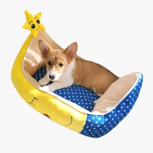 panier chien moelleux confotable avec design étoile