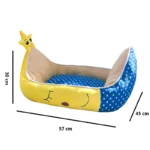 Panier-Lune-Chien-Moelleux-Réversible-Confortable-dimension dimension de panier chien avec motifs d'étoiles.