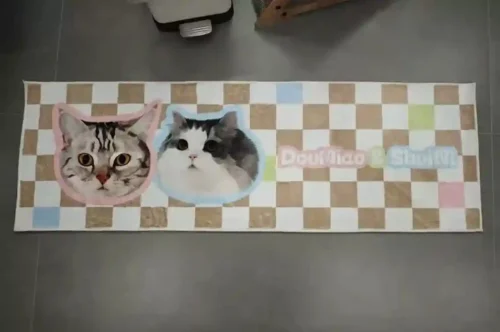 Tapis Personnalisé Chat Rectangulaire Dessin photo review
