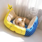 chien-dormir-Panier-Lune chien dort dans son panier confortable design etoile chic