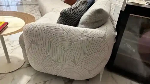 Click to view full screen Housse Canapé Extensible CARVED - Protection Anti-Griffes photo review