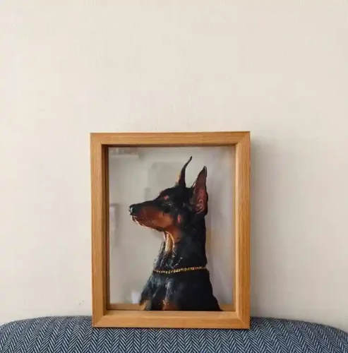 Click to view full screen Portrait Chien Personnalisé 3D Authentique photo review